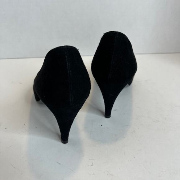Bruno Magli Black Velvet Designer Heels Size 6.5 Narrow - Picture 6 of 13